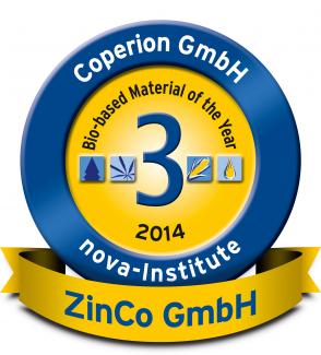 ZinCo innovation award “Bio-based Material of the Year 2014“ 